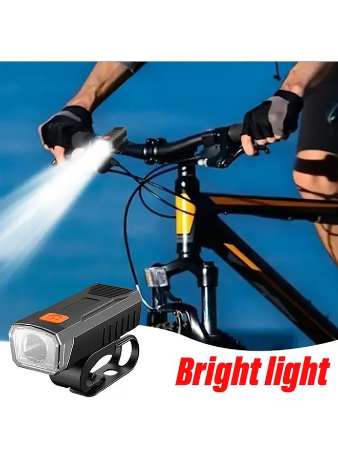 1pc USB Rechargeable Bicycle Flashlight Portable Plastic Light For Travel Work - Image 5