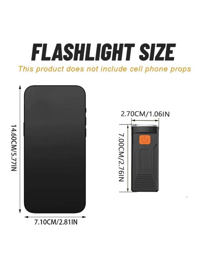 1pc USB Rechargeable Bicycle Flashlight Portable Plastic Light For Travel Work - Image 4