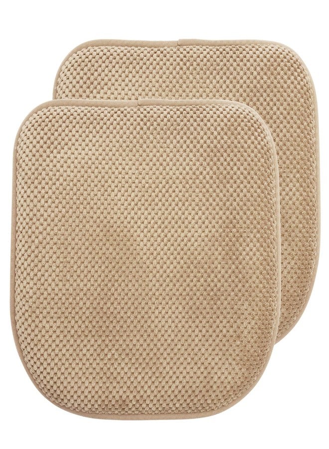 PAGGED Khaki Foam Seat Cushions Kitchen Chairs Pads for Dining Chairs 2 Pack Non Slip Patio Seat Cushions Washable U Shaped Soft Thick Large Metal Wooden Chair Cushions,17" x 15" - Image 1