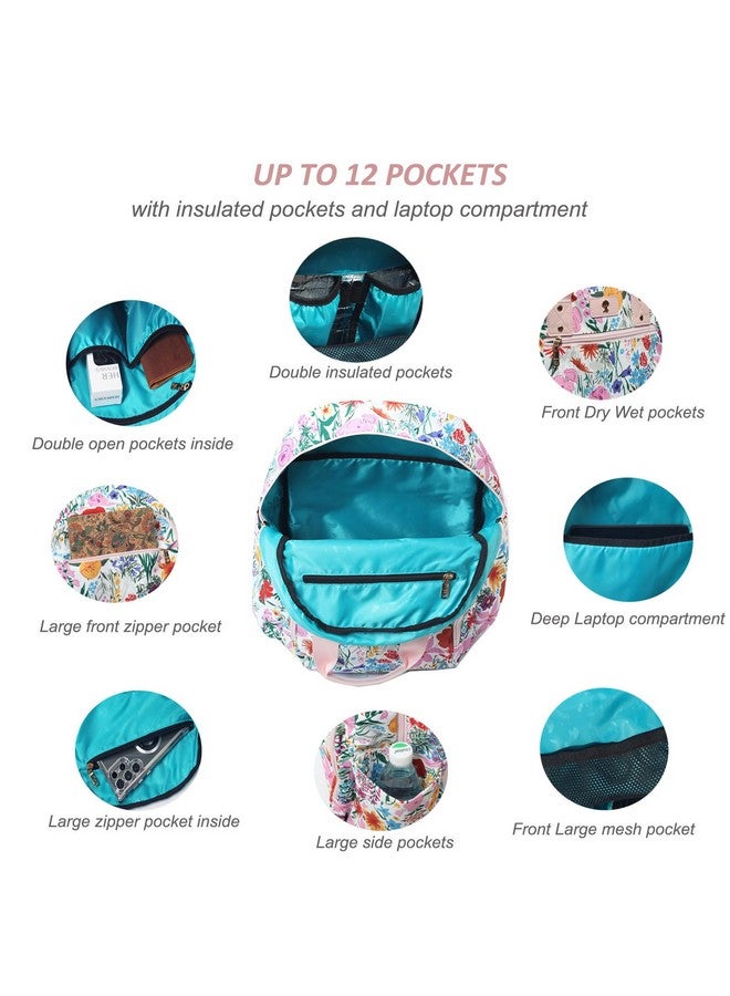 ESVAN Diaper Bag Backpack, Large Capacity Multifunction Baby Essentials Fashion Travel Pack Linen Canvas office Laptop Bag - Image 4