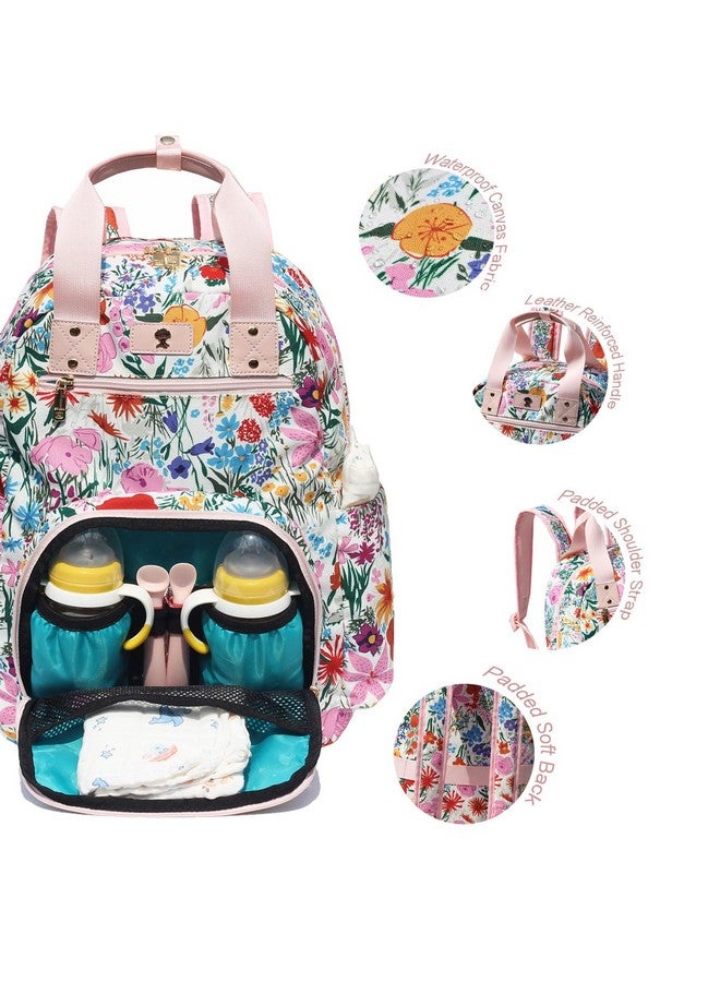 ESVAN Diaper Bag Backpack, Large Capacity Multifunction Baby Essentials Fashion Travel Pack Linen Canvas office Laptop Bag - Image 2