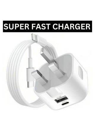 20W USB-C PD Fast Charger & Cable for iPhone 14, 13, 12, 11 Pro, XR, XS - pzsku/Z8CCF71414B941CF928D2Z/45/_/1728371518/d86197ac-23dc-4ef4-a54f-23f135b8f2ab