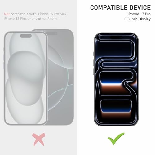 SupCares Tempered Glass for iPhone 17 Pro (6.3 Inch) With Installation Kit | Military-Grade Gorilla Screen Protector | Edge to Edge Coverage | Black - Image 2