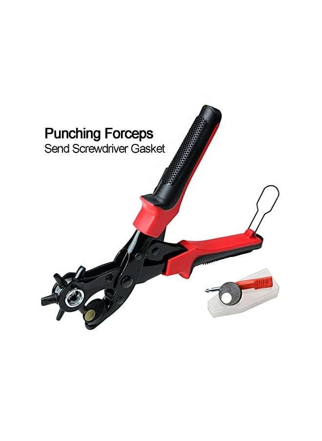 PROMASS Portable Durable Multi-Function Belt Punch Manual Labor-Saving Round Hole/Elliptical Hole/Flat Hole Punching Forceps  - Image 2