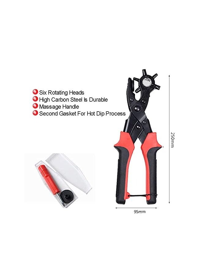 PROMASS Portable Durable Multi-Function Belt Punch Manual Labor-Saving Round Hole/Elliptical Hole/Flat Hole Punching Forceps  - Image 4