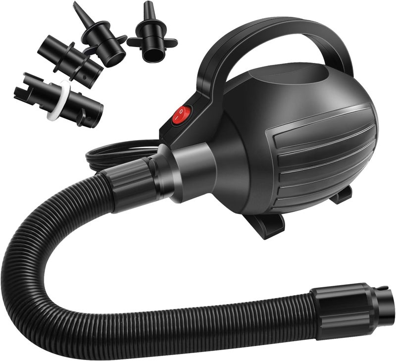 AWSUM 600W Electric Air Pump for Inflatable Gymnastics Mat, 110-120V AC Air Mattress Quick Fill Inflator Deflator Pump, Portable for Pool Floats/Air Bed/Gymnastics/Gym,4 Nozzles - Image 1