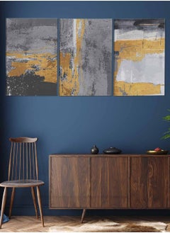 LOWHA Set Of 3 Framed Canvas Wall Arts Stretched Over Wooden Frame Colorful Triptych Abstract Paintings For Home Living Room Office Decor  - Image 2
