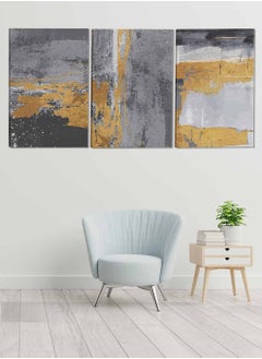 LOWHA Set Of 3 Framed Canvas Wall Arts Stretched Over Wooden Frame Colorful Triptych Abstract Paintings For Home Living Room Office Decor  - Image 1