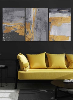 LOWHA Set Of 3 Framed Canvas Wall Arts Stretched Over Wooden Frame Colorful Triptych Abstract Paintings For Home Living Room Office Decor  - Image 3