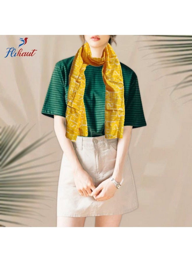 FLIHAUT Women Chiffon Georgette Printed Scarf Scarves Stole (50x180 Cms) Combo Pack of 5 (Mixed_80) - Image 5