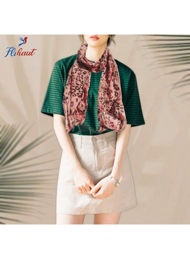 FLIHAUT Women Chiffon Georgette Printed Scarf Scarves Stole (50x180 Cms) Combo Pack of 5 (Mixed_80) - Image 4