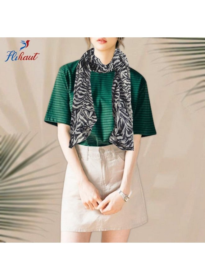 FLIHAUT Women Chiffon Georgette Printed Scarf Scarves Stole (50x180 Cms) Combo Pack of 5 (Mixed_80) - Image 3