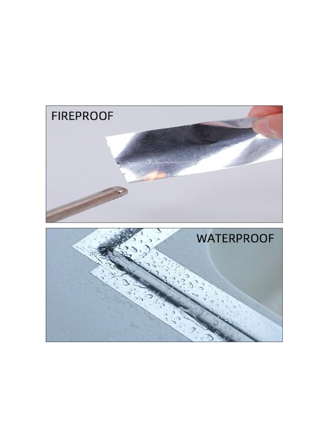 promass Silver Aluminum Foil Tape 50MMX30m Heavy Duty Duct Tape for Sealing & Patching,Ductwork,Air Conditioning Repairs,Metal Repair,Dryer Vents Pipe - Image 4