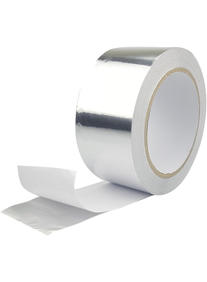 promass Silver Aluminum Foil Tape 50MMX30m Heavy Duty Duct Tape for Sealing & Patching,Ductwork,Air Conditioning Repairs,Metal Repair,Dryer Vents Pipe - Image 1