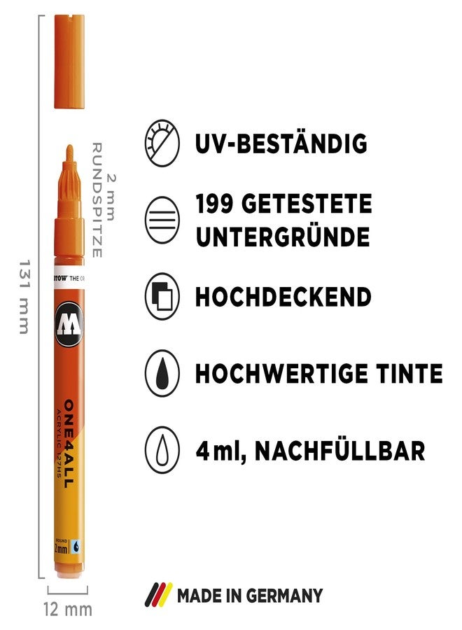 Molotow One4All 127HS Acryl Marker Basic-Set 1 (2,0 mm Strichstärke, hochdeckend und permanent, UV-beständig, für fast alle Untergründe) 10 Stück sortiert - Image 3