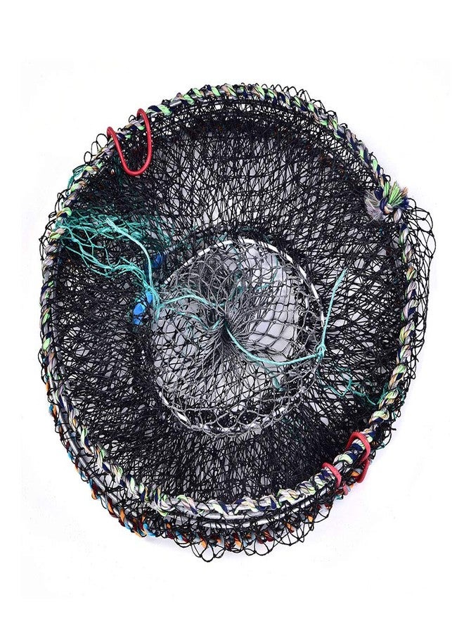 Pilipane Collapsible Fishing Bait Trap, Foldable Fishing Net Crab Crawfish Shrimp Lobster Minnow Trap with Rope Portable Mesh Net for Saltwater Freshwater Fishing (d 25cm) - Image 1