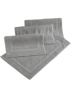 Ecocotton Green Black Cotton 50x80cm Bath Mat Elena Gray 