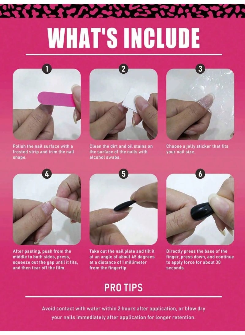 Almond shaped fake nails. The box contains 24 nails with a nail file and glue - Image 4