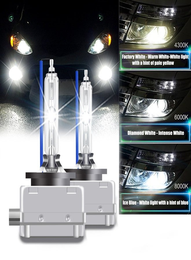 RCP - D1S8 - (A Pair) D1S/ D1R 8000K Xenon HID Replacement Bulb Ice Blue Metal Stents Base Car Headlight Lamps Head Lights 35W - Image 2