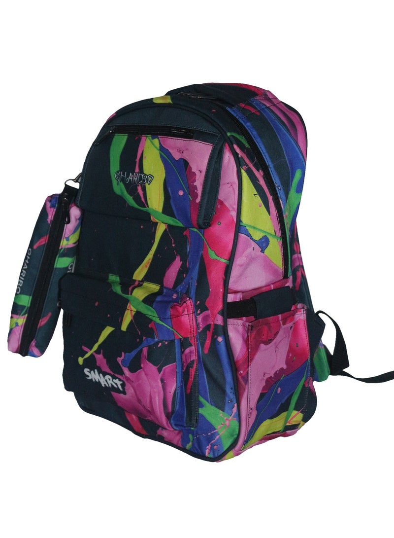 حقيبة ظهر مدرسية موديل 1 بقع الألوان