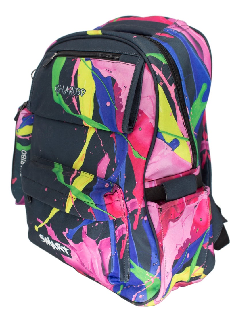 حقيبة ظهر مدرسية موديل 1 بقع الألوان