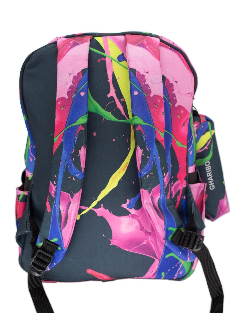 حقيبة ظهر مدرسية موديل 1 بقع الألوان