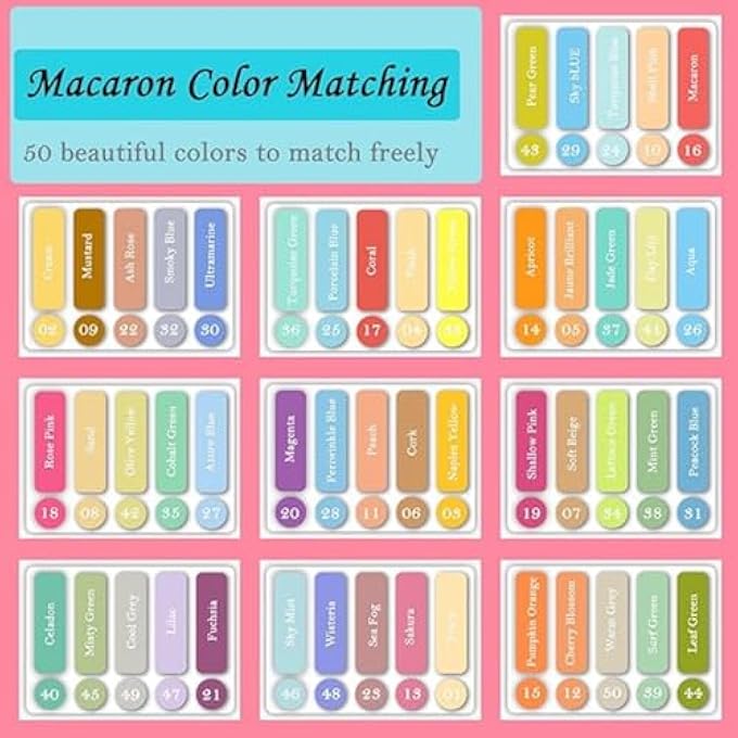 KALOUR 50 MACARON COLORED PENCILS SET - ARTIST QUALITY SOFT CORE FOR DRAWING/SKETCHING, VIBRANT BLENDING, IDEAL FOR ADULTS & KIDS, PREMIUM ART SUPPLIES - Image 3