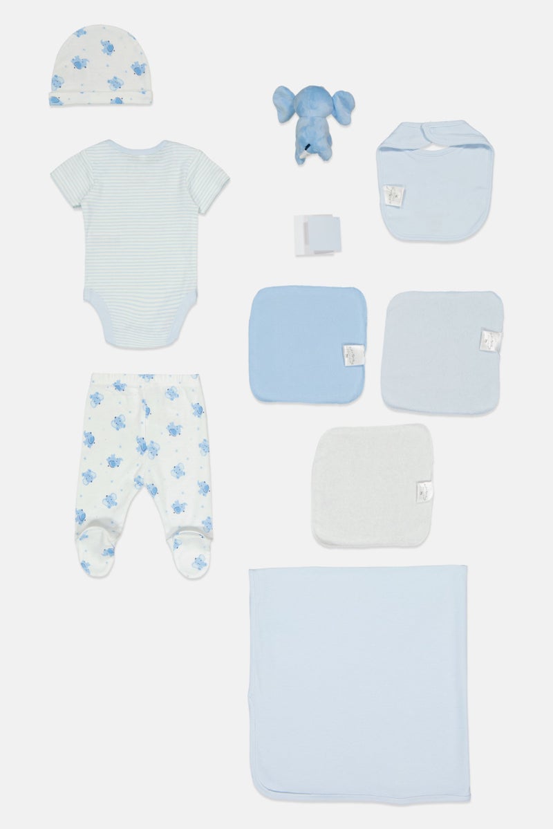 Rock-A-Bye Baby Boutique Toddlers Boy 10 Pieces Bodysuit And Pants Hanging Gift Set, Multicolor - Image 3