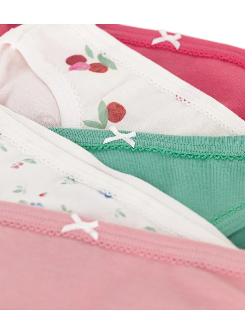 Petit Bateau Set of 5 children's cotton panties with fruit print