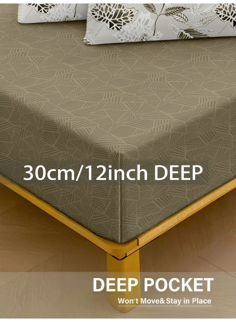 ايست من نون طقم غطاء لحاف من ٤ قطع | مصنوع من ألياف دقيقة ناعمة | ألوان متعددة | غطاء لحاف ١٦٠ × ٢٢٠ سم، ملاءة سرير ١٢٠ × ٢٠٠ سم مع جيب عميق ٣٠ سم، غطائي وسادة ٥٠ × ٧٥ سم | مناسب لمرتبة فردية - Image 5