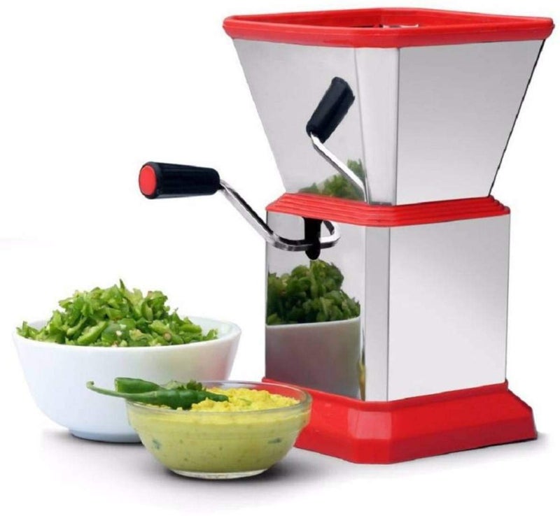 Kitchen4U Plastic Stainless Steel Onion Chilly Dry Fruit Cutter Vegetable Cutter Chilli CutterChopper Color May Vary Easy to use - Image 2