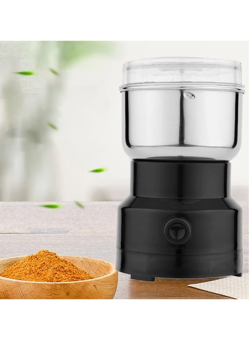 DubaiGallery مطحنة حبوب القهوة الكهربائية متعددة الأغراض من الفولاذ المقاوم للصدأ لطحن البذور والتوابل والأعشاب والمكسرات - Image 3