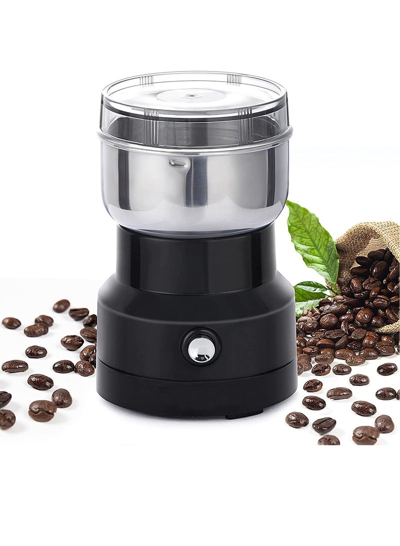 DubaiGallery مطحنة حبوب القهوة الكهربائية متعددة الأغراض من الفولاذ المقاوم للصدأ لطحن البذور والتوابل والأعشاب والمكسرات - Image 2