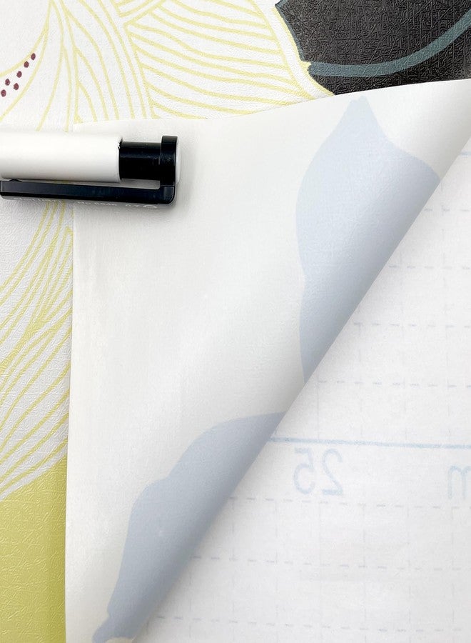 Yifely Large White Peony Removable PVC Shelf Drawer Liner Home Decor Shelving Paper 17x118 Inch - Image 4