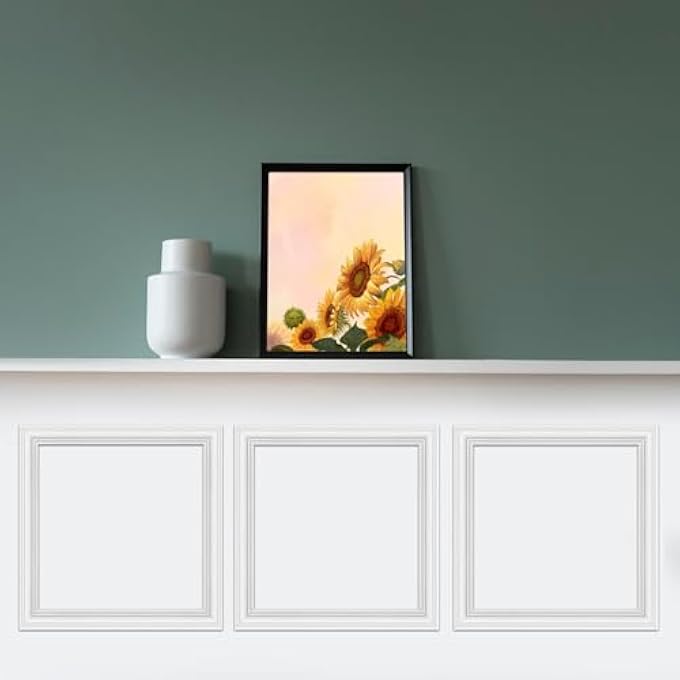 3 SET ACCENT WALL MOLDING KIT, WALL PANELS FOR INTERIOR WALL DECOR, WHITE READY TO ASSEMBLE WAINSCOTING ACCENT PANEL FOR HOME DECOR (20 X 20 IN) - Image 1