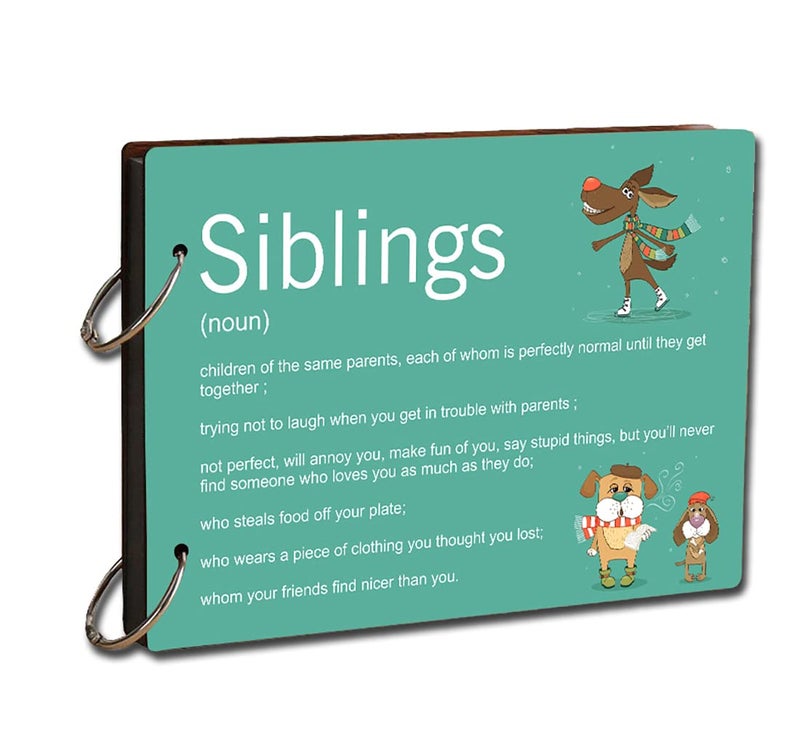 Paper Plane Design Scrapbook Photo Album Unique Gift for Siblings Brother and Sisters DIY Memories Book with 20 Black Sheets (Large 12 x 8.5 in) - Image 1