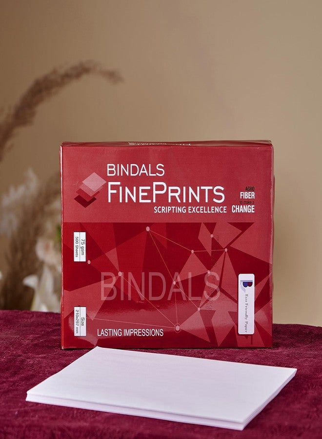 BINDALS White Copier Paper | A4 Size | 75 GSM | 1 Ream & 500 Sheets per ream | Bright Plain Printing Paper | Fine Quality & Eco-friendly - Image 3