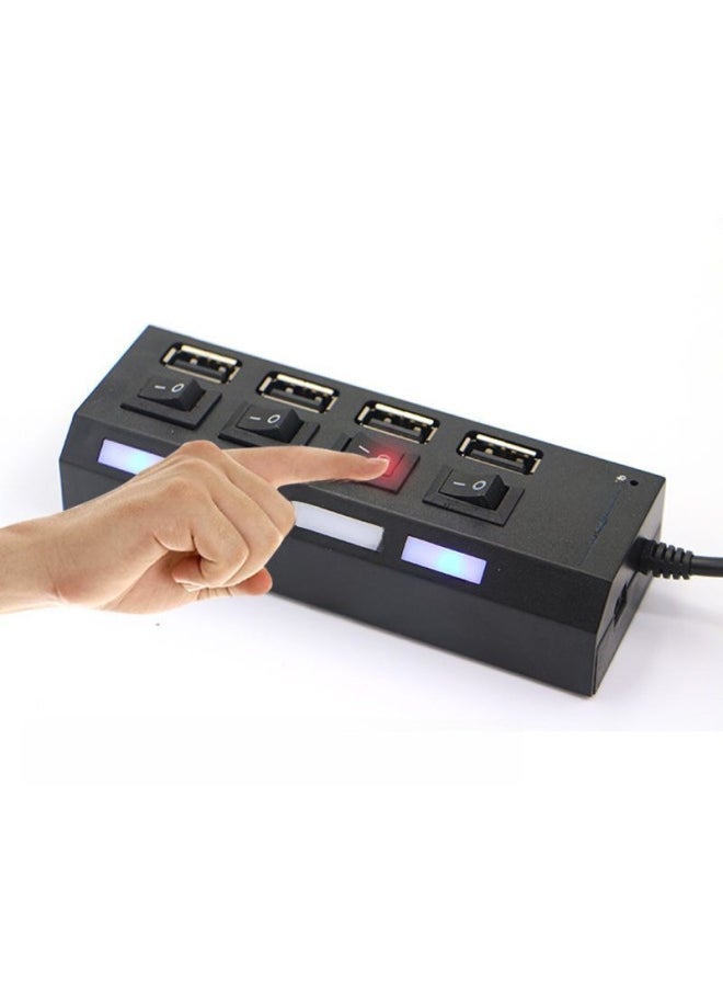 Usb Multi-port Switch Hub Concentrator Mouse Keyboard Usb Flash Drive Card Reader Printer High-speed Expander Digital Computer-Number Of Interfaces:Without Switch [4 White]] - Image 3