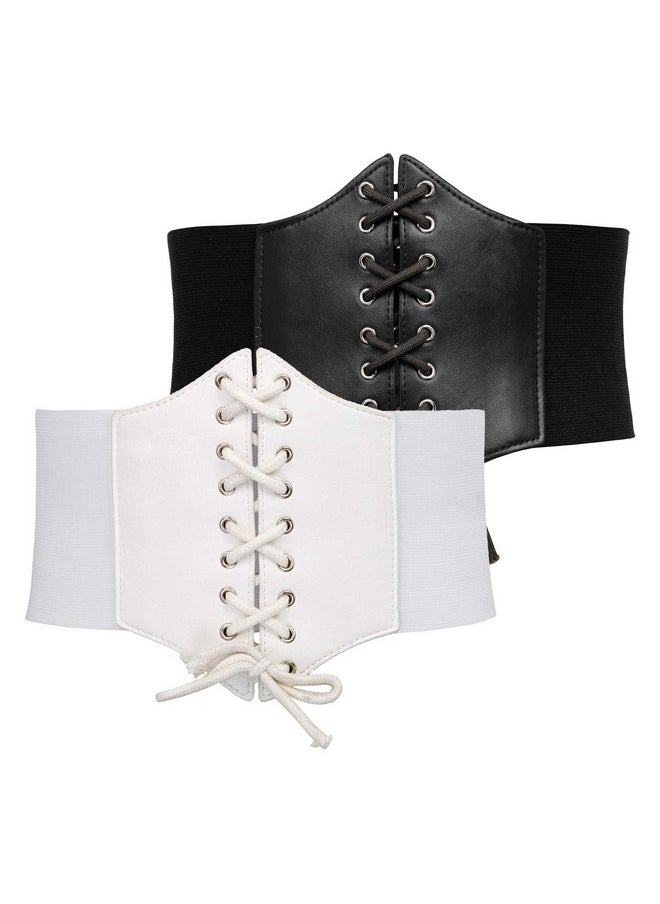 Women Elastic Wide Band Tied Corset Waist Cincher Belt(Xl,Black+White 499) - pzsku/Z8CD037DFD8C01C3A5E0EZ/45/_/1735566659/29f41246-a96f-48b0-aed2-a74b222e95bf