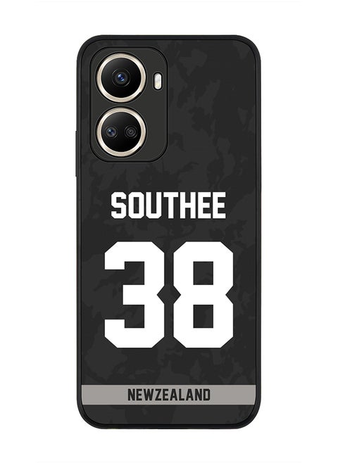 Rugged Black Edge Case for Huawei nova 10 SE, Slim fit Soft Case Flexible Rubber Edges Thin Cover - Player Name - Tim Southee, Jersey Number- 38