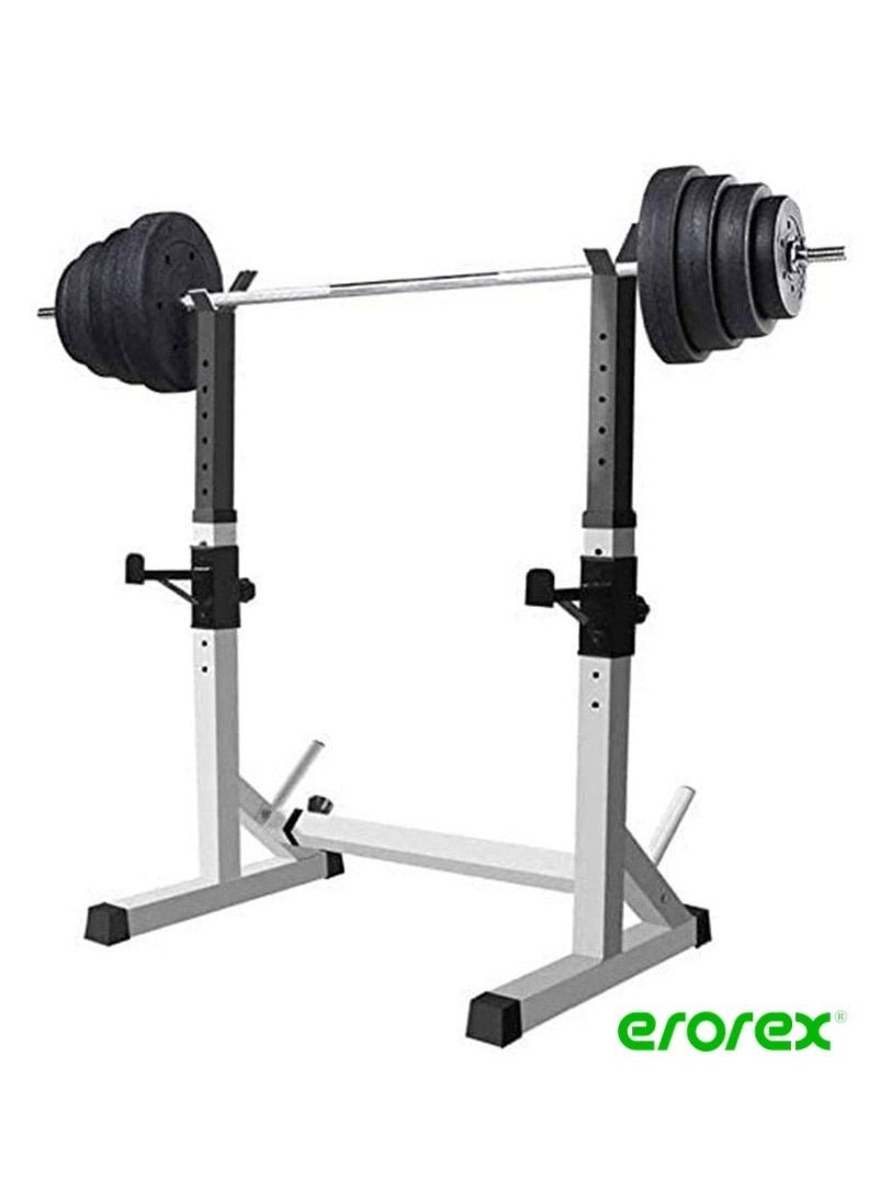 erorex - Adjustable Heavy Duty Squat Rack Max Load 550LBs Perfect for Home Workouts Adjustable Height and Width - Image 1