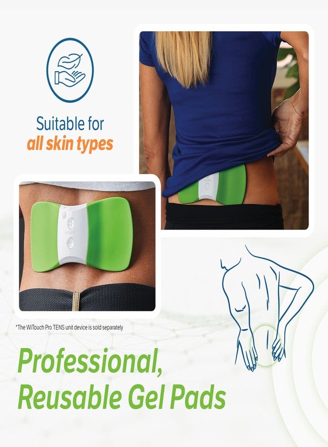 هوليوغ وسادات جل بديلة لجهاز Hollywog TENS، ووسادات بديلة لجهاز WiTouch Pro و Aleve Direct Therapy TENS، ووسادات أقطاب كهربائية ذاتية اللصق قابلة لإعادة الاستخدام لأجهزة TENS (6 وسادات جل) - Image 5