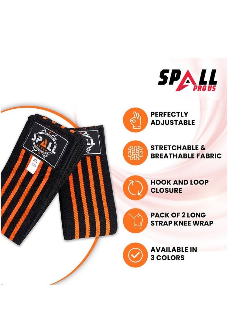 Spall Fitness Knee Wraps Compression Elasticity Weightlifting Squat Fitness For Gym Workout Cross Training Powerlifting Men And Women - Image 2