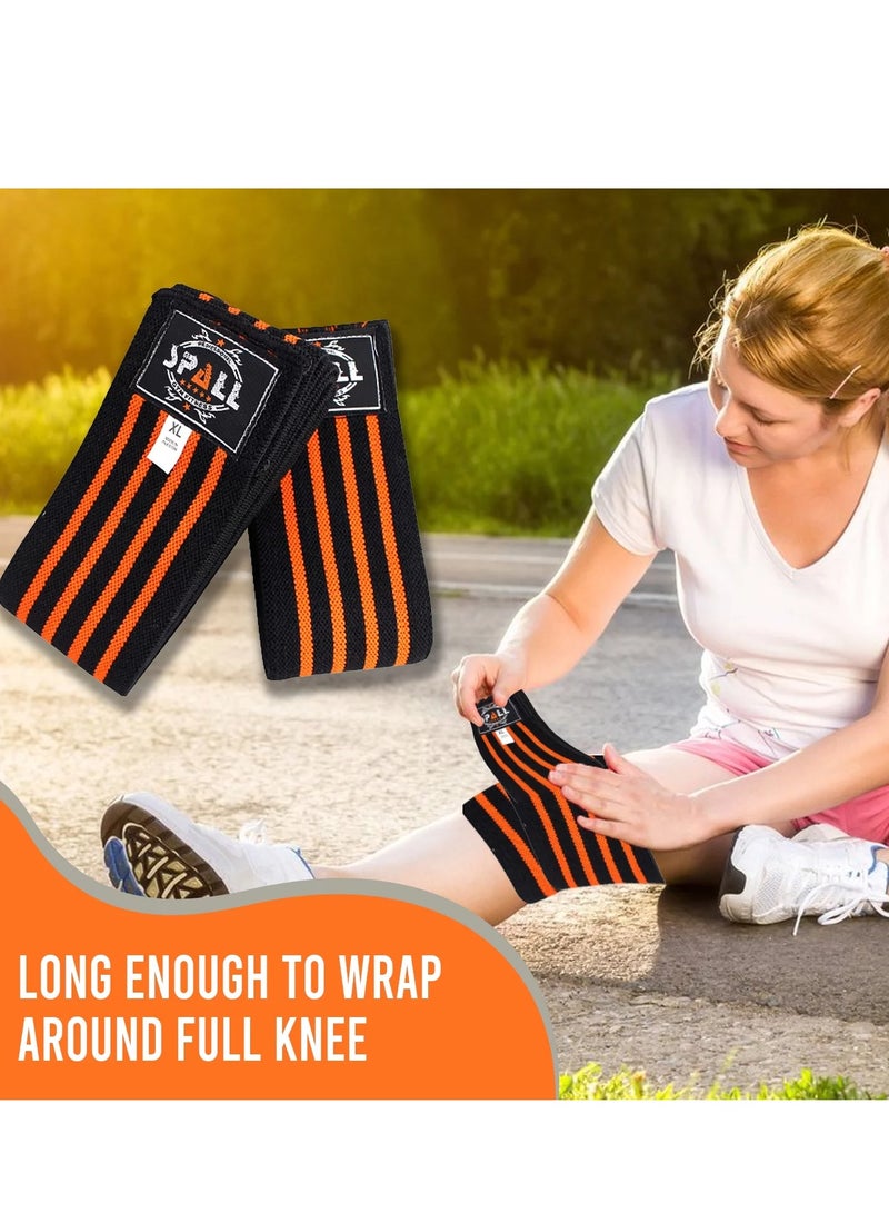 Spall Fitness Knee Wraps Compression Elasticity Weightlifting Squat Fitness For Gym Workout Cross Training Powerlifting Men And Women - Image 4