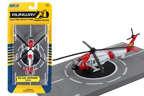 Daron Worldwide Trading Runway24 Coast Guard Helicopter Black Red - Image 1