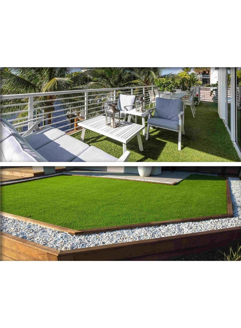 LINGWEI Artificial Grass Carpet Fake Grass Turf Green 2x5 Meter - Image 1