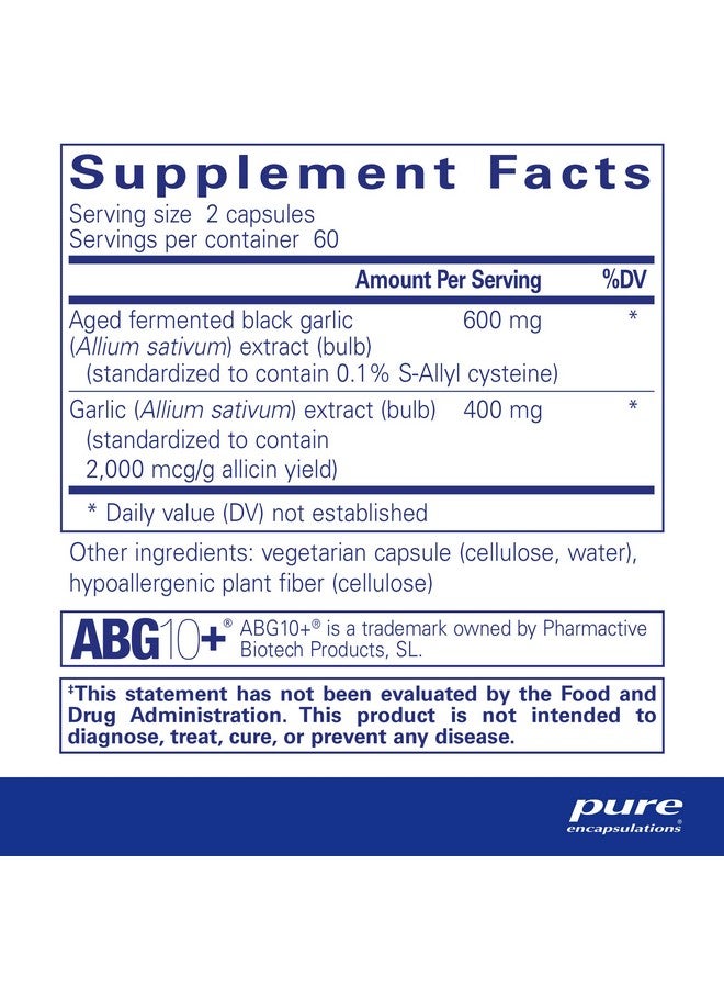 Pure Encapsulations Garlic Complex ; Supplement To Support Antioxidant Defenses Immune Health And The Cardiovascular System* ; 120 Capsules - Image 3
