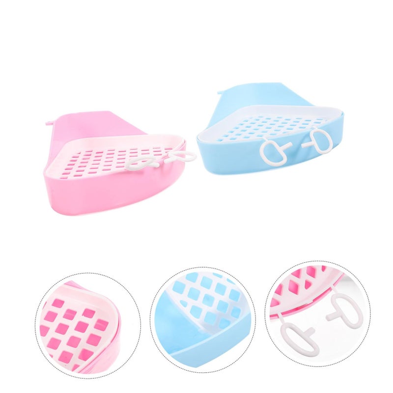 2pcs Multi Purpose Pet Toilet Litter Box For Cat Dog Rabbit Hamster Detachable Large Capacity - Image 3