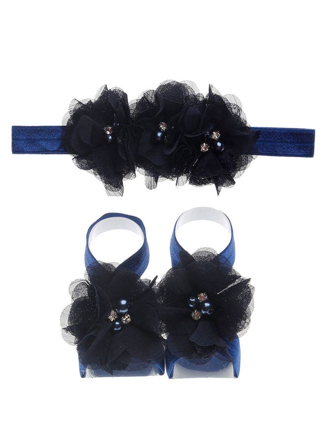 NIBEMINENT Flower Pattern Headband With Barefoot Sandals  - Image 2