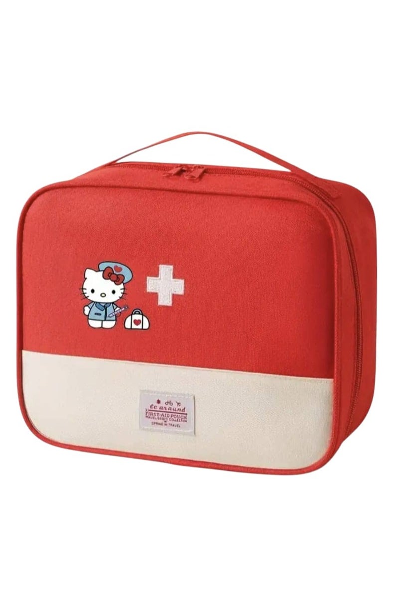 Hello Kitty Empty First Aid Kit, First Aid Kit, Travel Medicine Bag, Medical Supplies Organizer Bag, Portable Kit for Travel, Car, Home, Camping, Office, Hiking, Outdoors - Image 1